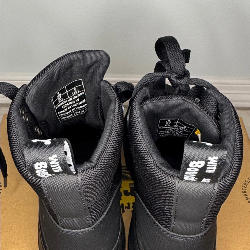 Dr martens Black Canvas Lace-Up Boots - Picture 4 of 7